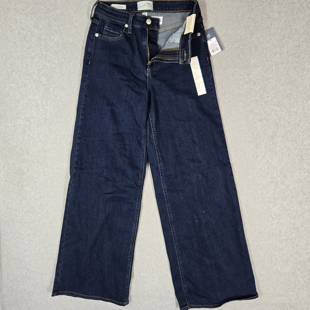 Universal Thread Women Jeans 6R Dark Blue Denim Wide-Leg Everyday Wide NWT